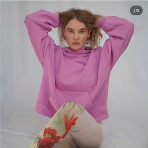 GRAVIET vintage pink hoodie